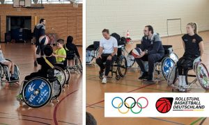 Eine Doppelstunde Rollstuhlbasketball